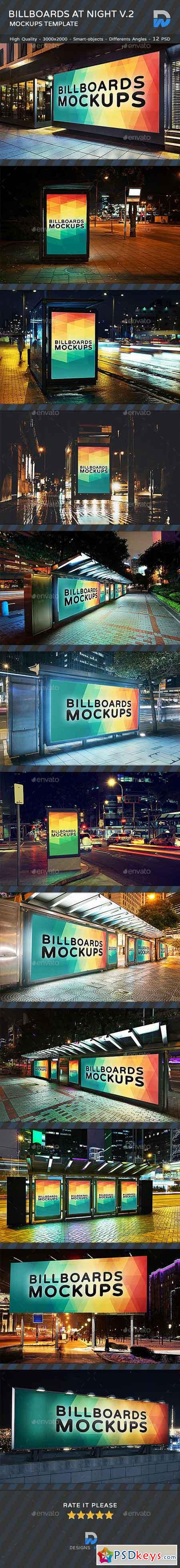 Billboards Mockups at Night Vol.2 18833022