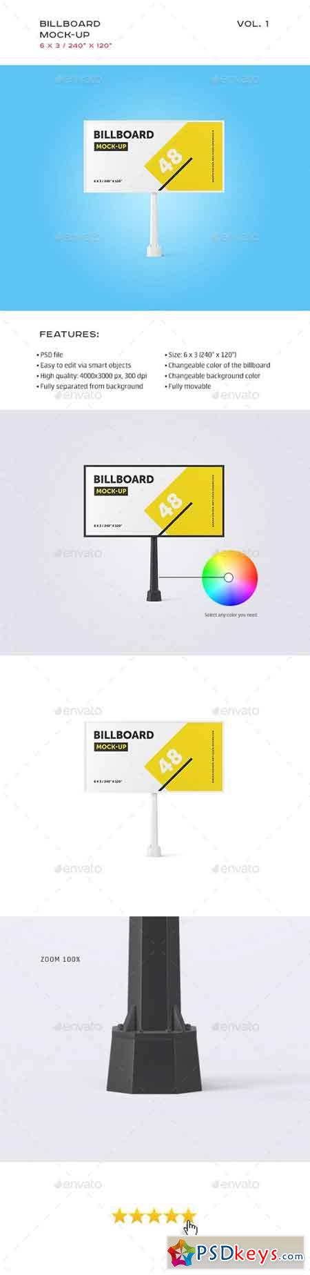 Studio Billboard Mock-up 6x3 vol.1 18863841