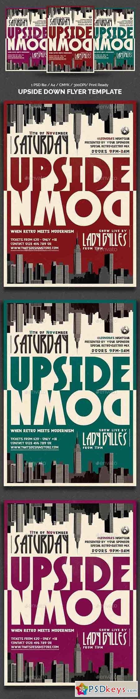 Upside Down Flyer Template 14327044