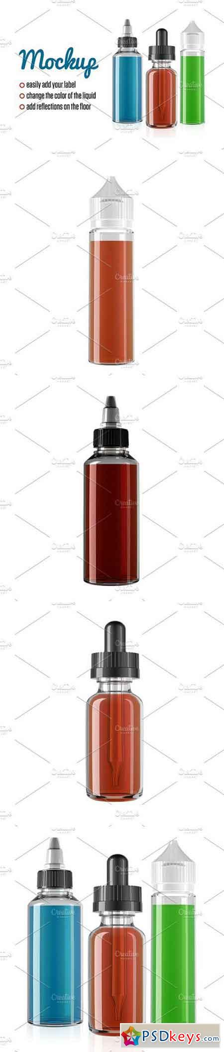 Mockup of bottles for liquid 1137081