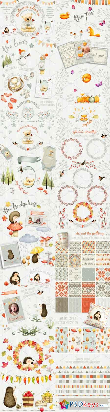 Autumn Charm Watercolor collection 792985