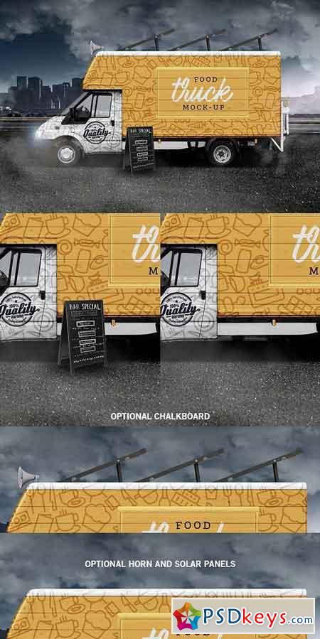 Download Street Food Truck Van Mockup (HQ) 1114773 » Free Download Photoshop Vector Stock image Via ...