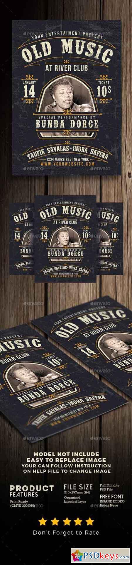 Old Music Flyer Poster 19238714