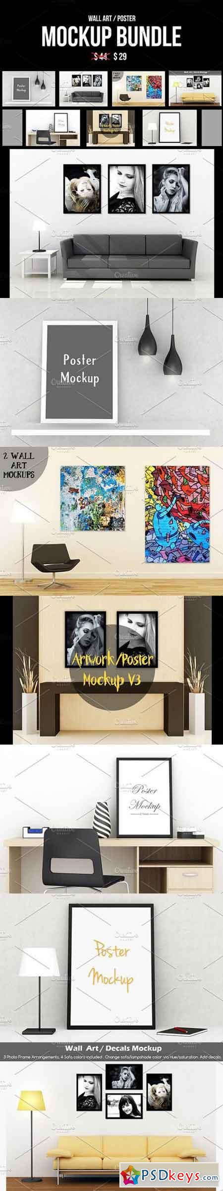 Download Wall Art Poster Mockups Bundle 2 1047857 » Free Download ...