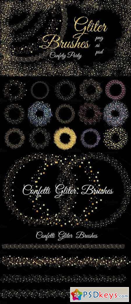 Glitter Confetti Brushes 1147431