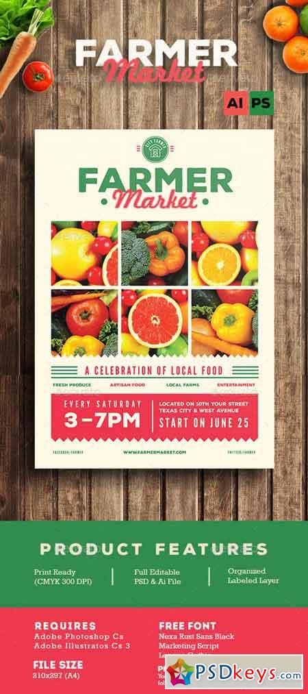 Farmer Market Flyer 13430883