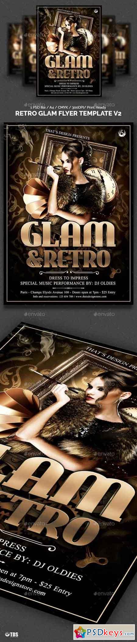 Retro Glam Flyer Template V2 7669510