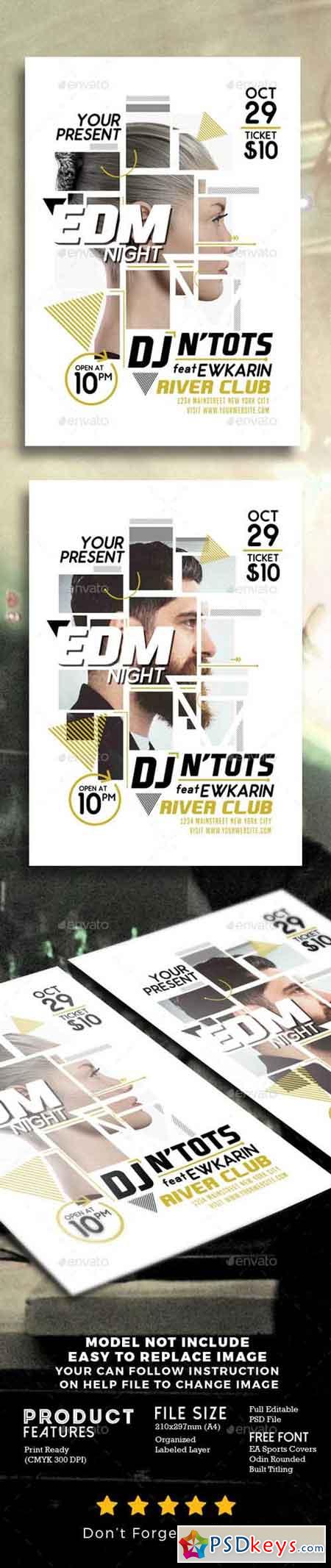 EDM Night Party Flyer 18423641