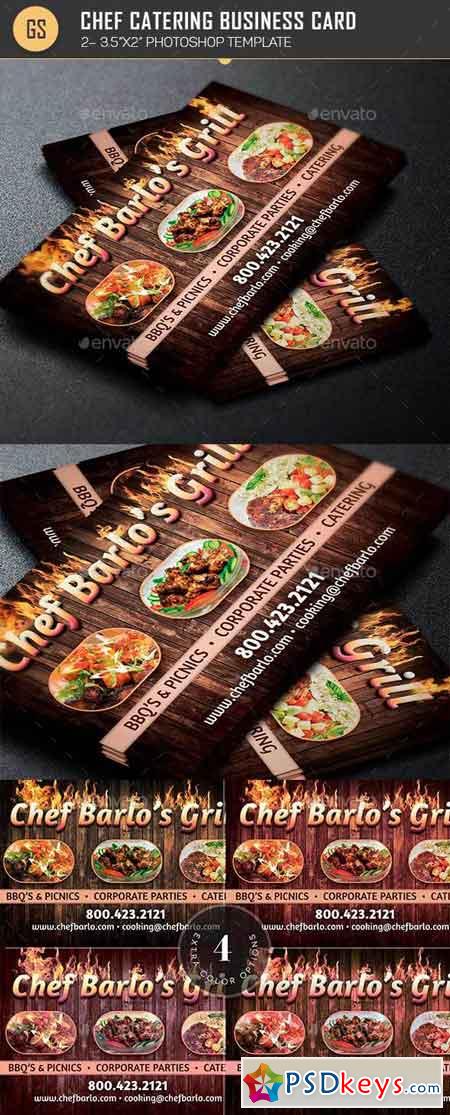 Chef Catering Business Card Template 19270713
