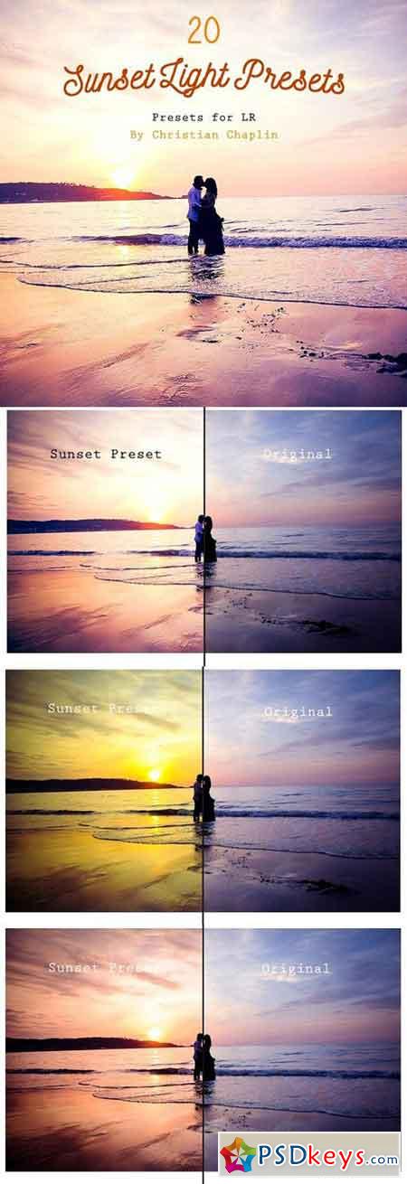 Pack 20 LR Presets Sunset Light 1167722