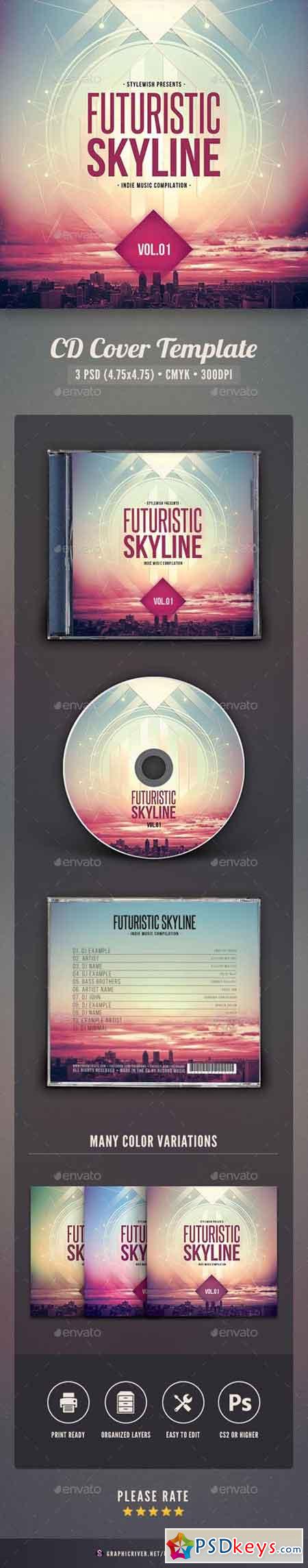 Futuristic Skyline CD Cover Artwork 16037661