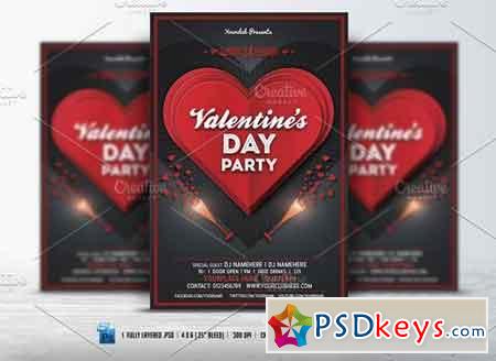 Valentines Day Party Flyer 487659
