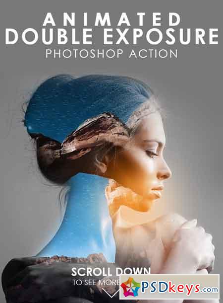 animated double exposure photoshop action free download