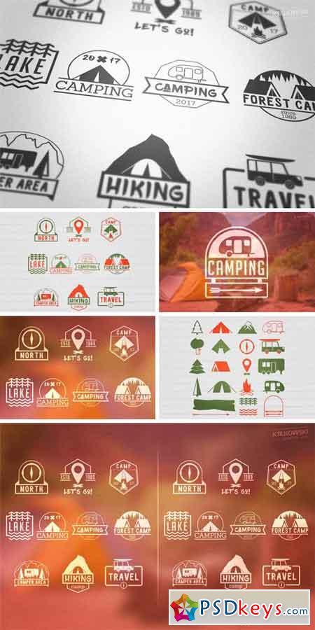 Camping Outdoor Badges Logos 1150059