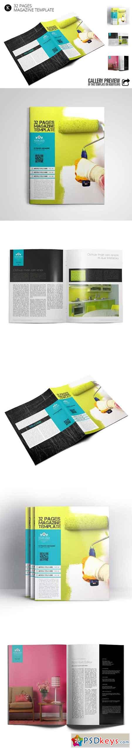 32 Pages Magazine Template 1039172