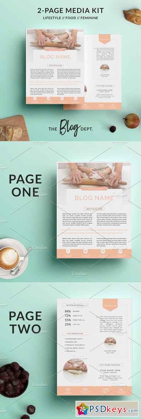 Blogger Media Kit 2-Page Pink 965712