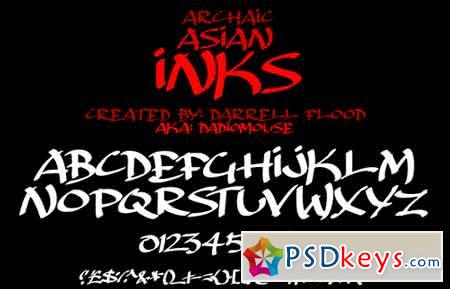 Archaic Asian Inks font