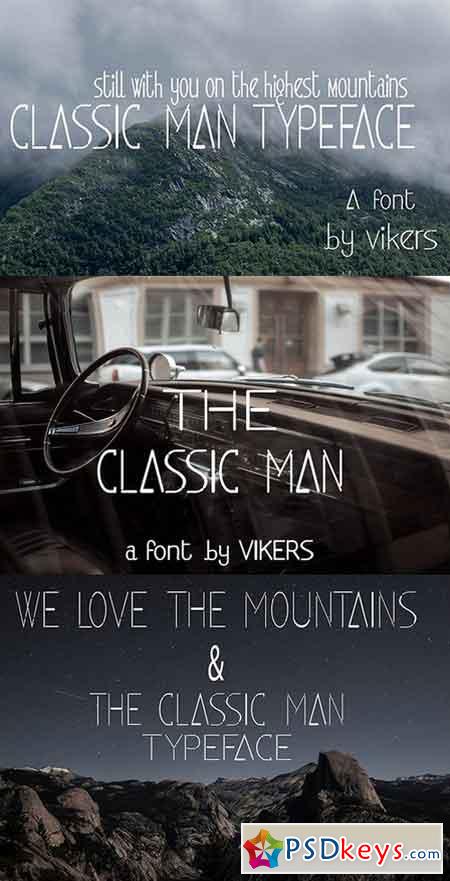 The classicman & classic man font