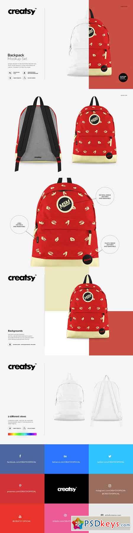 Download Backpack Mockup Set 1171883 Free Download Photoshop Vector Stock Image Via Torrent Zippyshare From Psdkeys Com