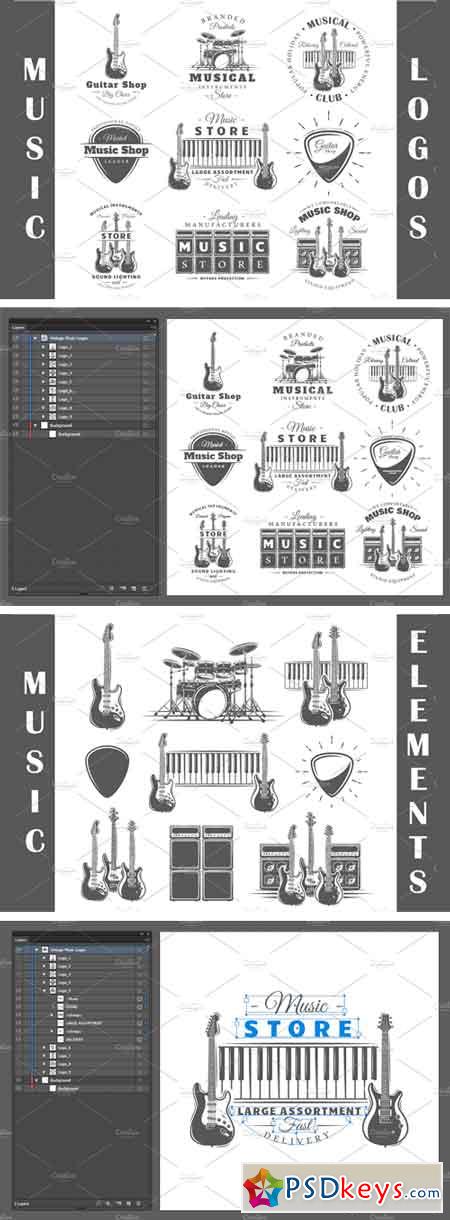 9 Music Logos Templates Vol.2 1189073