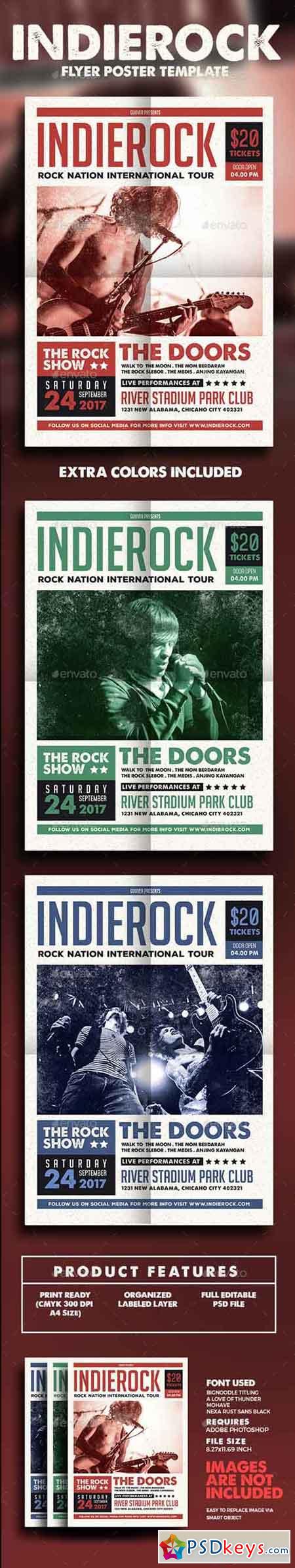Indie Rock Flyer Poster 14635588