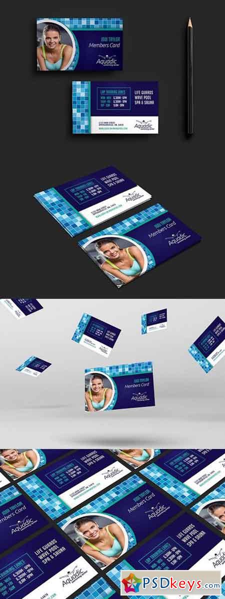 Swimming Pool Business Card Template 1173609