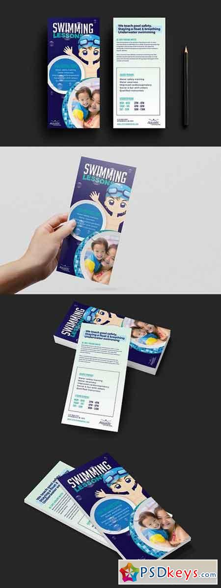 Swimming Pool DL Card Template 1173368