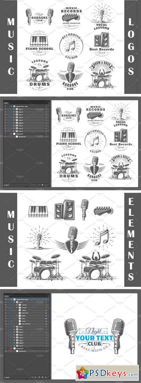9 Music Logos Templates Vol.3 1189364