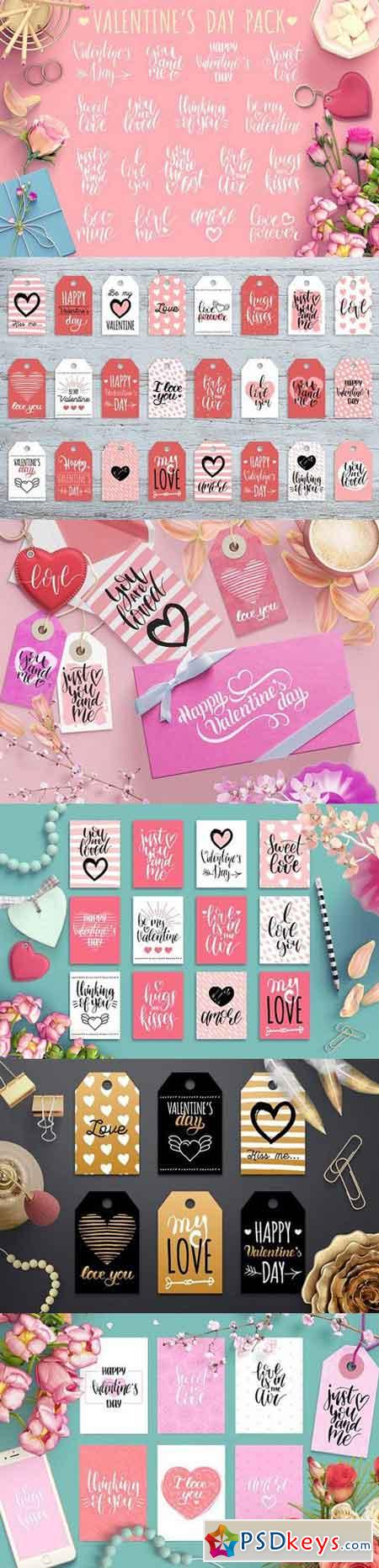 Valentine's day lettering and cards 1189564