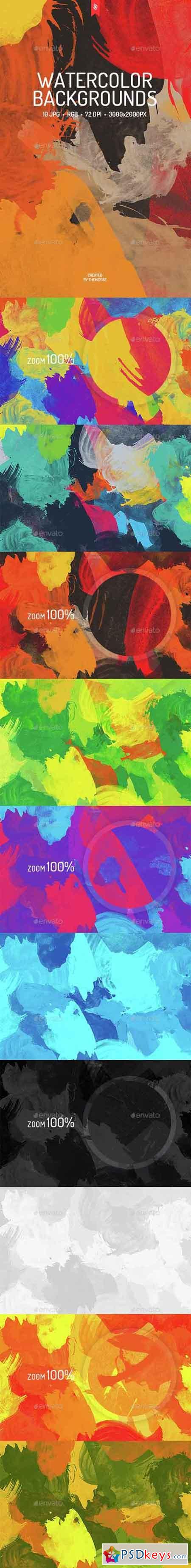 Colorful Watercolor Backgrounds 15346461