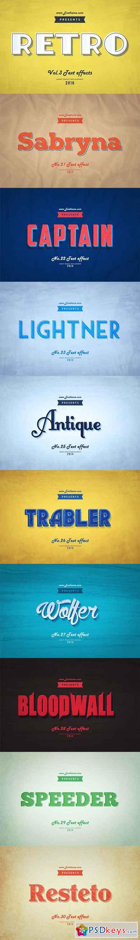 Retro Style Text Effects Vol.3