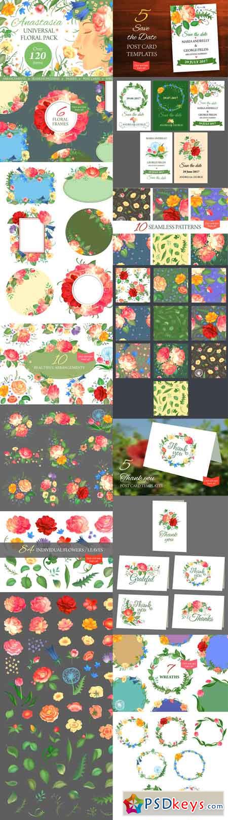 Anastasia Floral Graphics Pack 1152785