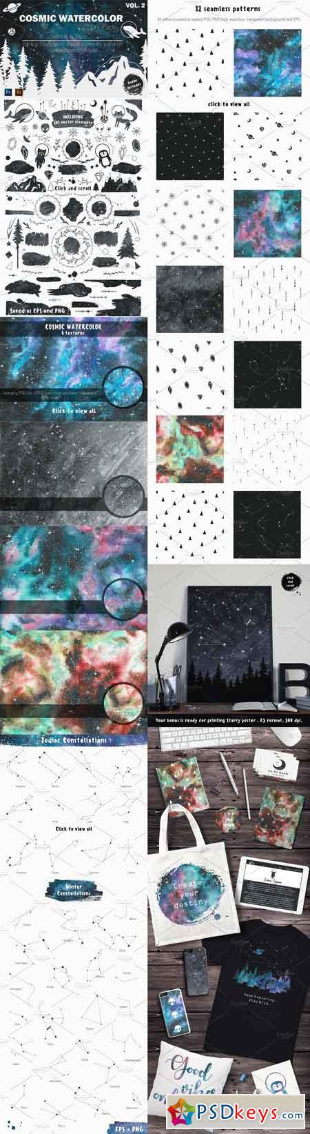 Cosmic watercolor DIY Pack vol.2 1142113