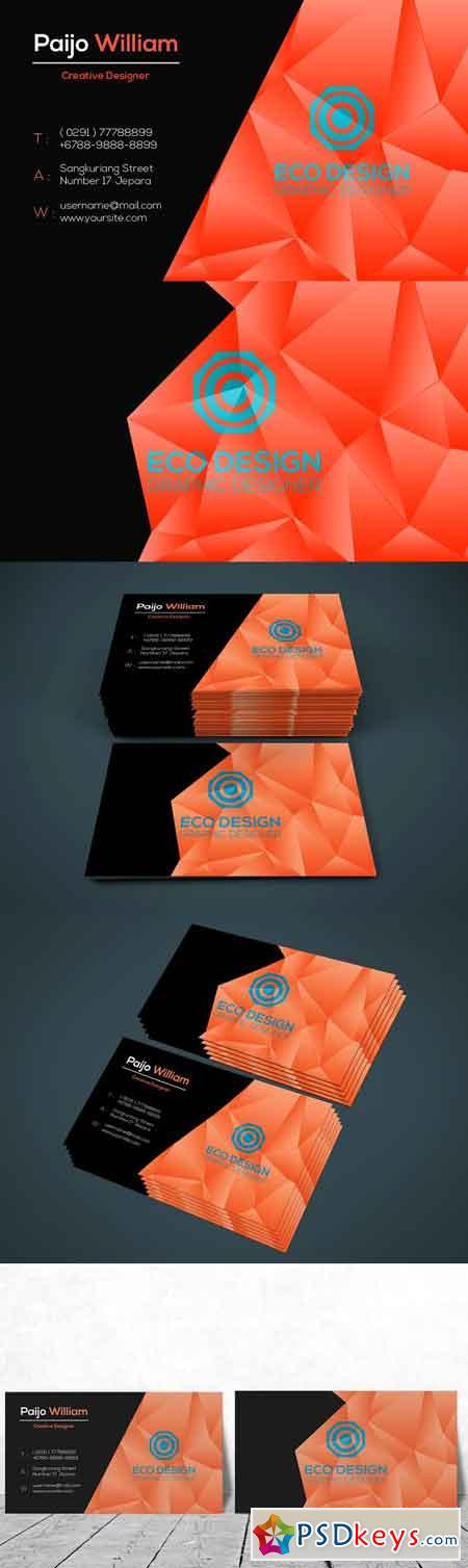 Hitam Orange Business Card 1144761