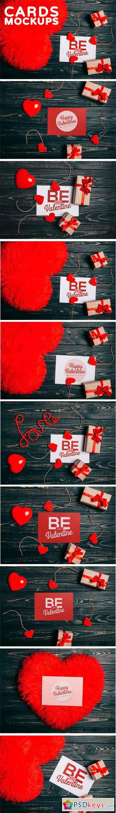 Valentine's Day Gift Cards Mock-ups 1187868