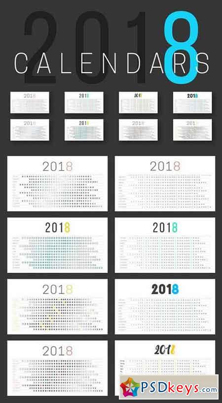 2018 Calendars and Moon calendar 1199126