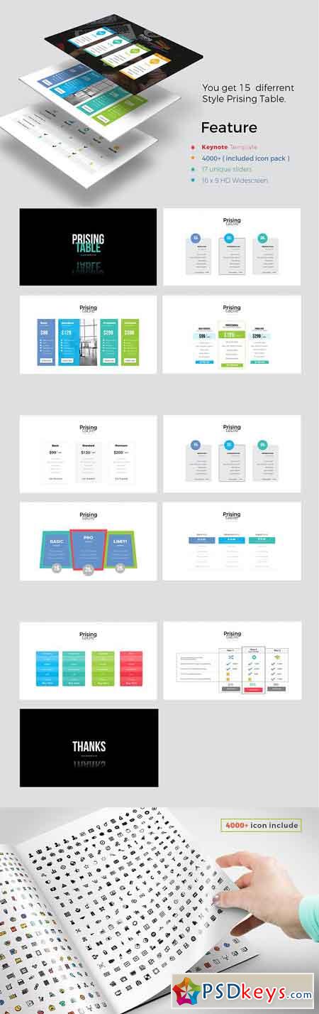 Pricing Table Keynote Template 1148225