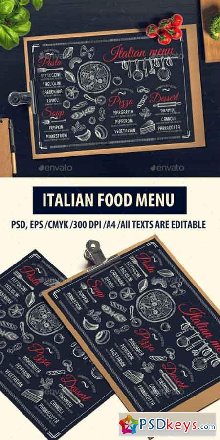 Italian Food Menu 19348199