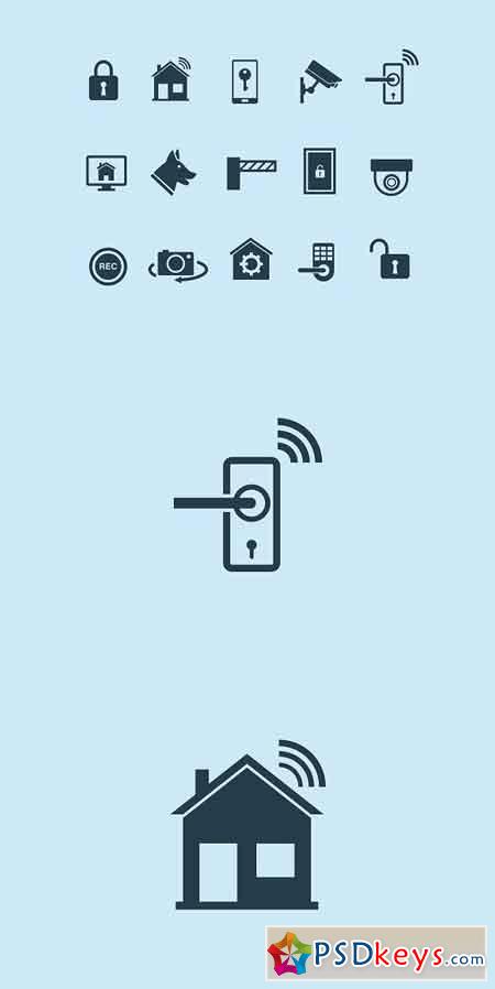 15 Home Security & Automation Icons 1239725