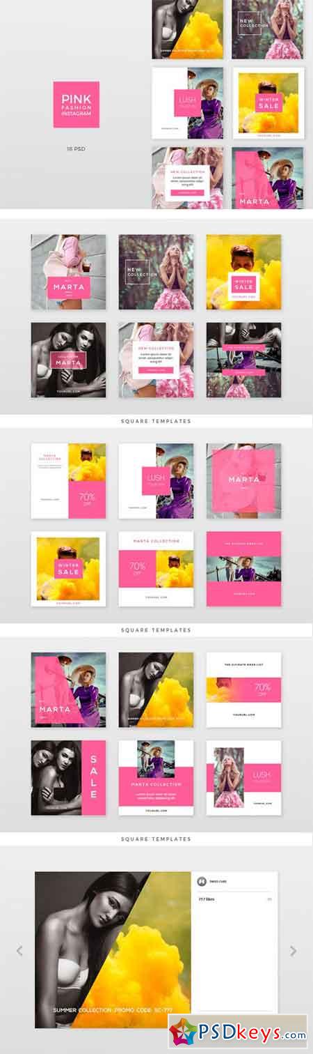 Pink Fashion Instagram Pack 1185813