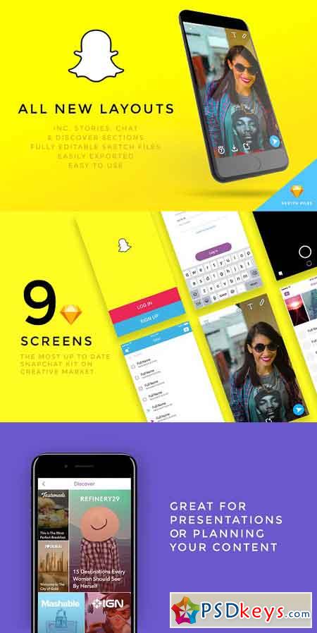 NEW Snapchat UI Kit - inc. Stories 1154145