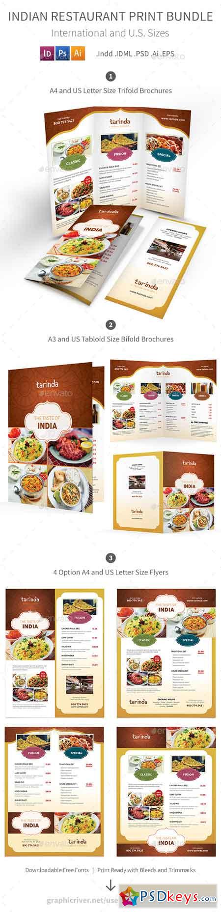 Indian Restaurant Menu Print Bundle 19289137