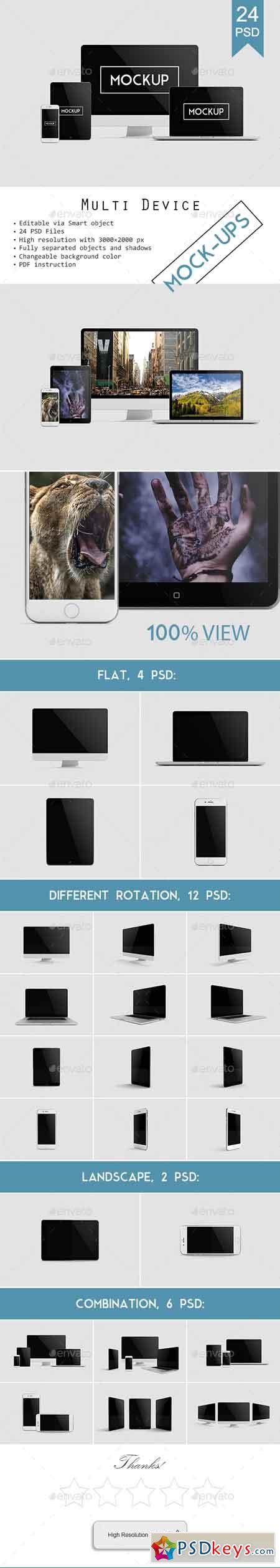 Multi Devices Responsive Website Mockup Vol. 2 19260536