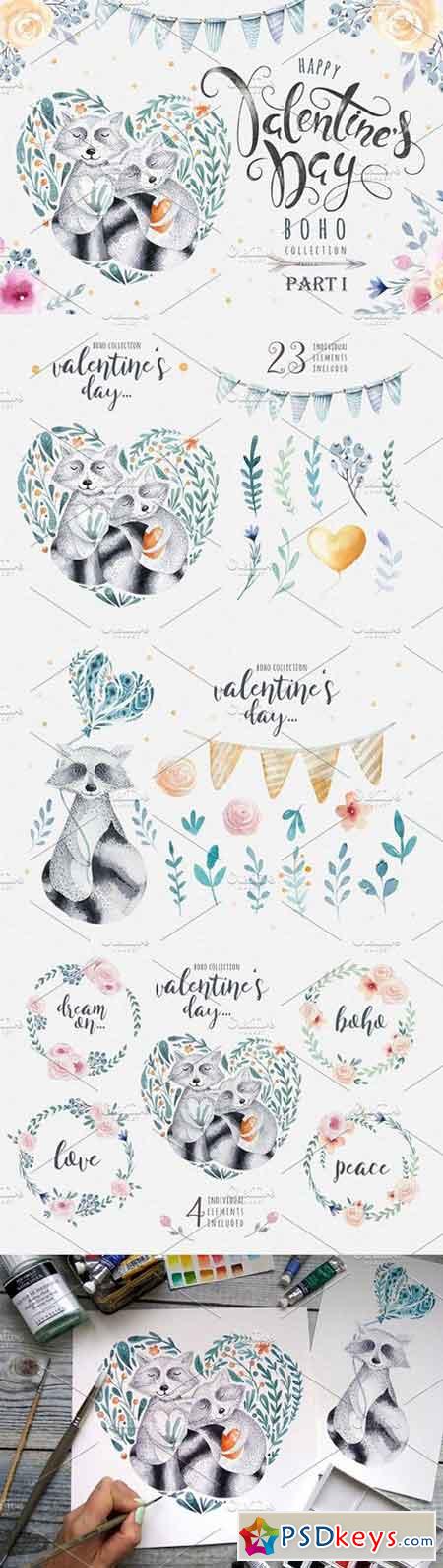 Valentine's Day with raccoons 1215292