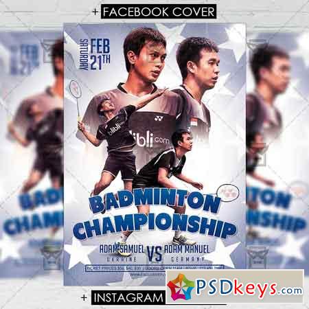 Badminton Championship - Premium Flyer Template