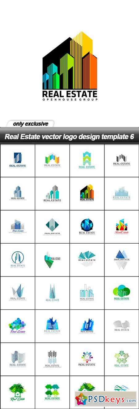 Real Estate vector logo design template 6 - 32 EPS