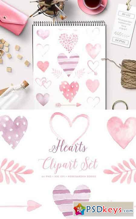 Heart Watercolor Graphics 64 PNG 456466