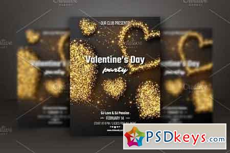Valentine's day party poster. 1238694