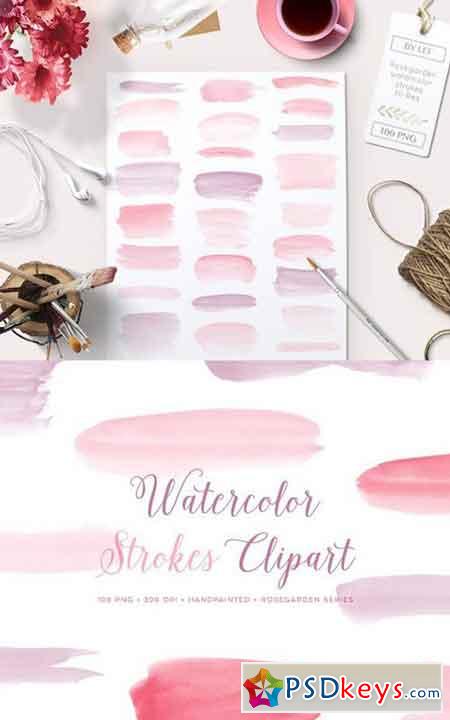 Watercolor Paint Brush Strokes PNG 458043