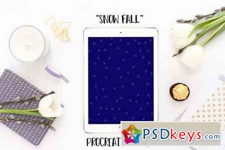 Snowfall Procreate Brush - iPad Pro 1238805
